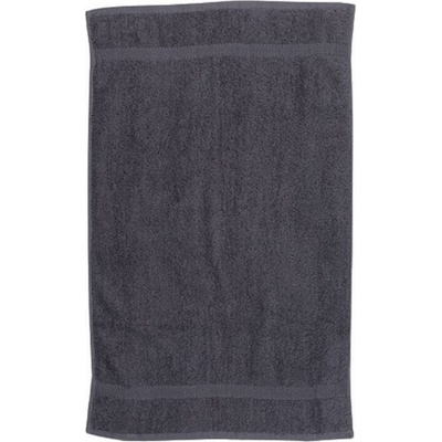 Towel City luxusní froté ručník na ruce s jemným dlouhým vlasem 550 g/m šedá metalová 50 x 90 cm