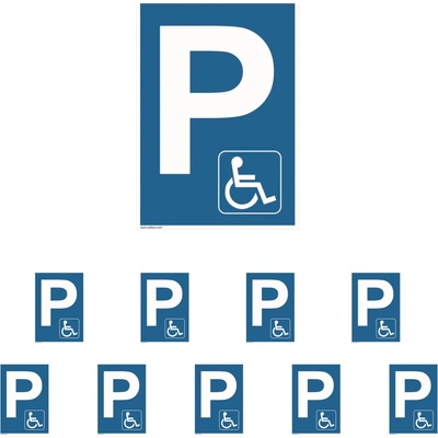 Walteco Vyhradené parkovisko pre invalidov, 210x297mm, formát A4, plast Množstvo: 10 ks , 20305BP2