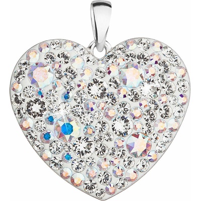 Pavona Strieborný prívesok s krištálmi Swarovski ab efekt srdce 34243.2