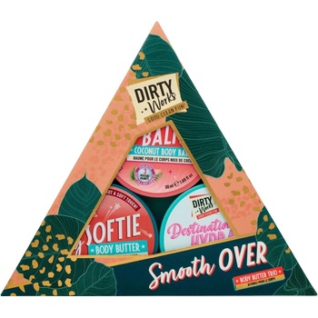 Dirty Works Подаръчен комплект с масла за тяло Smooth Over, 3 броя