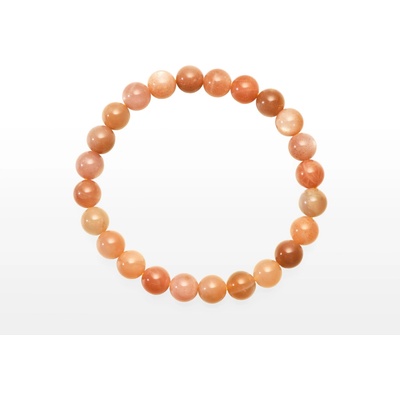 SVĚT KAMENŮ s.r.o. Měsíční kámen oranžový náramek 8 mm 00167383