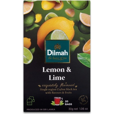Dilmah Černý čaj Citron a limetka 20 x 1,5 g