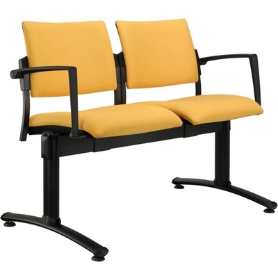 Alba multisedák Square čalouněný černý plast dvousedák