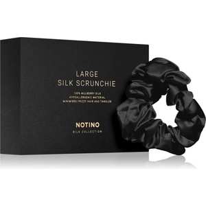 Notino Silk Collection Large scrunchie копринен ластик за коса Black