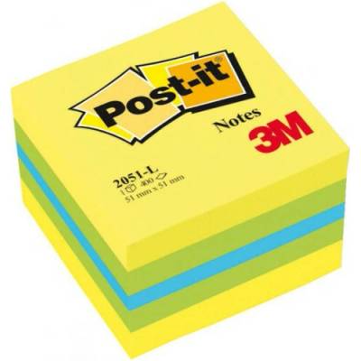 POST-IT Bloček kocka Post-it 51x51 mini mix farieb (MM205120)