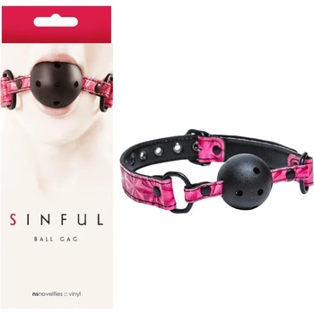 Image 1 of Дишаща топка за уста, предназначена за грях - Sinful Ball Gag Pink (NSTOYS0213)