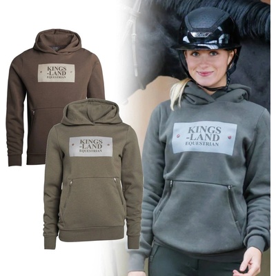 Kingsland Mikina Sebastian Hoodie Unisex brown černá coffe