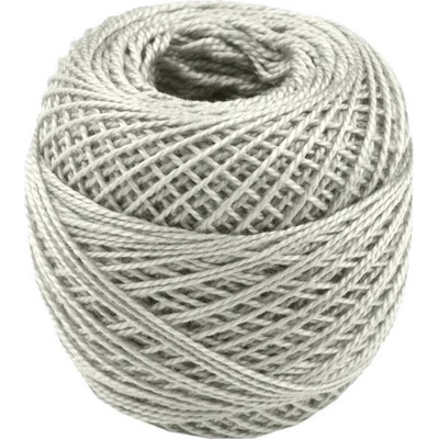 Niťárna Česká Třebová Háčkovací / vyšívací příze PERLOVKA 8122 šedá, jednobarevná, 10g/85m