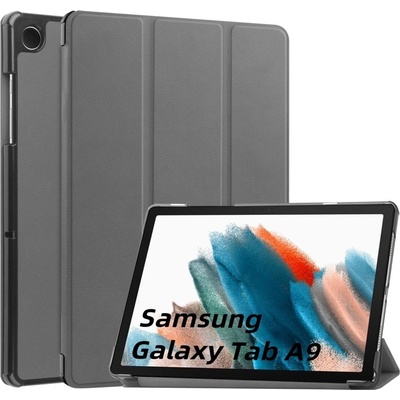 Vsetkonamobil 66395 LEATHER Zaklápací kryt Samsung Galaxy Tab A9 šedý