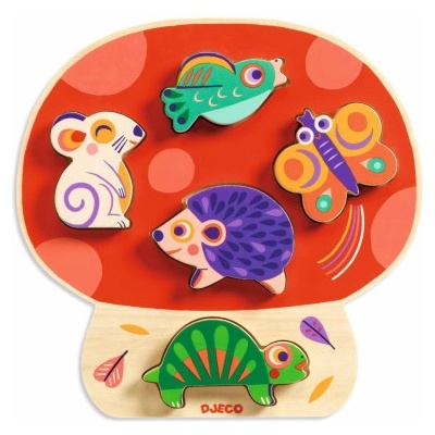 Djeco Anianco 5 dielne reliéfne vkladacie puzzle