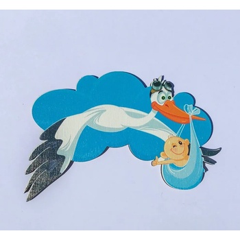 Image 1 of Loranc Магнит за торта - Щъркел с момче