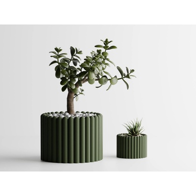Кашпа Ancona Малка, 110x110xH80mm - Тъмнозелен Мат