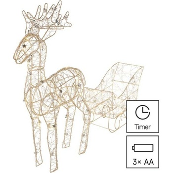 Emos DCFC28 50 LED sobie záprahov 47 cm 3x AA vnútorné teplá biela