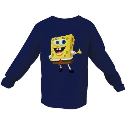 Tričko s potiskem Spongebob v kalhotách dětské Královská modrá