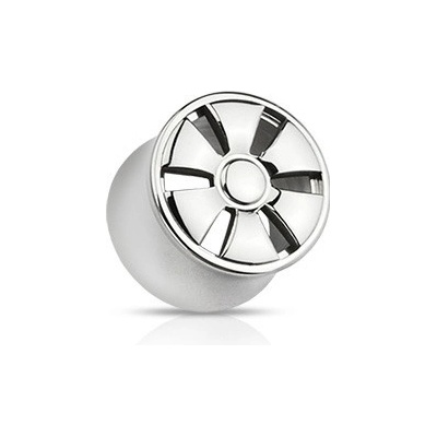 Šperky eshop plug do ucha z oceli sedlový design ELEKTRONY Y14.4