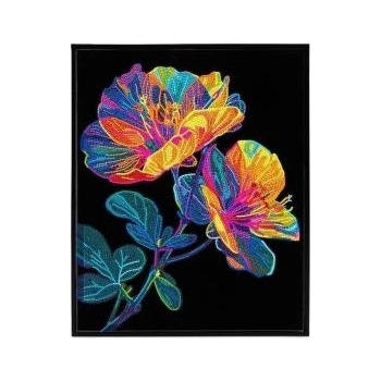 Diamond Dotz adults flocked neon floral
