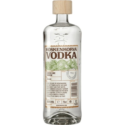 Koskenkorva Vodka Lemon Lime Yarrow 37,5% 0,7 l (čistá fľaša)