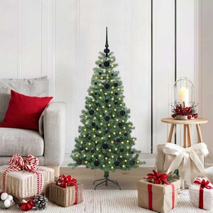 vidaXL Коледно дърво Зелен 120 cm ПВЦ (3396359)