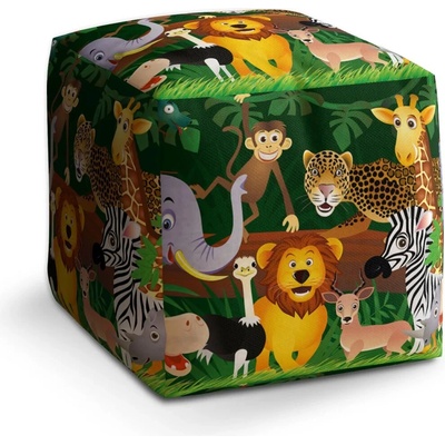 Sablio Taburet cube Zvířátka: 50x50x50 cm