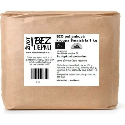 Život bez lepku BIO pohanka kroupa Šmajstrla 1 kg
