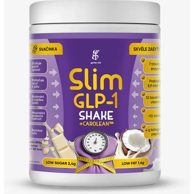Svačinka Slim GLP-1 Shake s příchutí kokos bílá čokoláda 0,6 kg