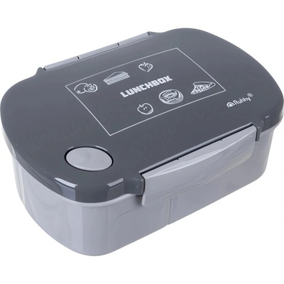 Ruhhy 26169 Svačinový box s přihrádkami 800 ml, šedý