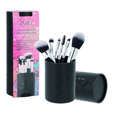 ZMILE COSMETICS Your Utensilo kosmetické štětce v tubě pro ženy kosmetické štětce 6 ks + pouzdro