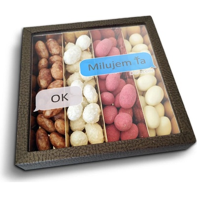 Sablio Mandle v čokoláde Milujem ťa OK 4 x 80 g