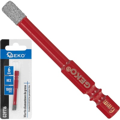 Diamantový vrták do gresu 6 mm, upnutie 6-HRAN, GEKO