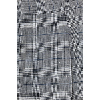 Michael Kors Ленен панталон Michael Kors мъжки в синьо с кройка тип чино MK0SP01077 (MK0SP01077)