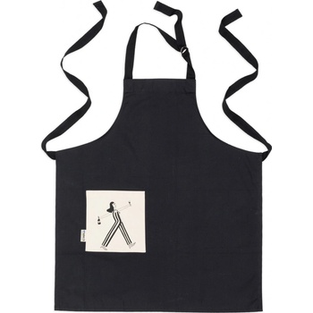 helen b Bavlnená zástera Wine o´clock Black