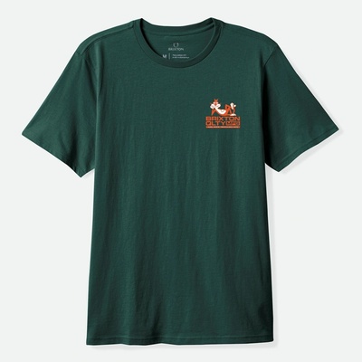 Brixton tričko Cool Cat S/S Stt Deep Emerald