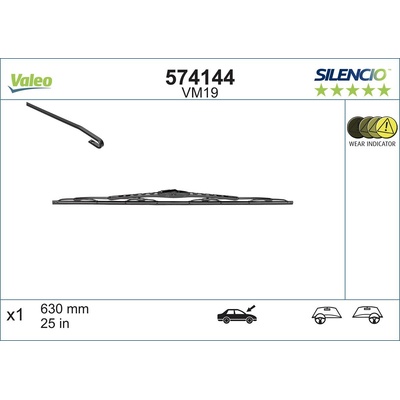 Valeo Silencio 630 mm 574144