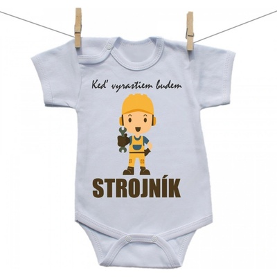 Boodyy Body s krátkym rukávom Keď vyrastiem budem strojník