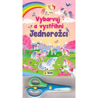 Vybarvuj a Vystřihni Jednorožci růžová