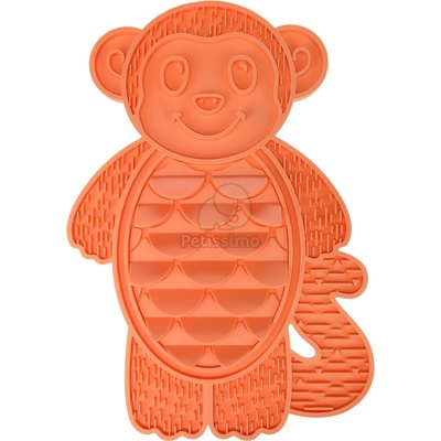 Flamingo силиконова Lick pad за кучета и котки - оранжева маймуна 1 бр