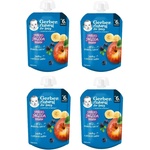 Nestle Плодово пюре Nestle Gerber - Пауч с ябълка, боровинка и банан, 6 м+, 4 х 80 g (4x 12513277) - ozone
