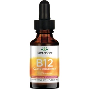 Swanson Liquid Vitamin B12 Cyanocobalamin 1000 mcg [59 мл] Ягода