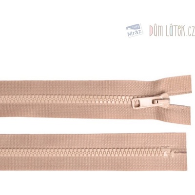 Zips kostený nedeliteľný béžový, dĺžka 20 cm