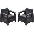 Allibert Corfu Duo grafit / šedá 2 ks