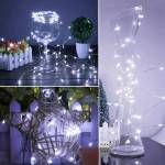  Micro LED декоративна лента с батерии 2м. , студено бяло