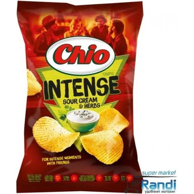 Chio Чио Чипс Intense сметана и билки 120 гр