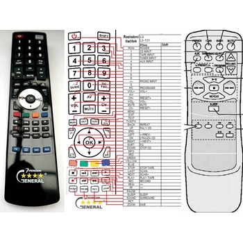 GENERAL LG LX-131 - съвместимо дистанционно управление на марката General (LX-131)