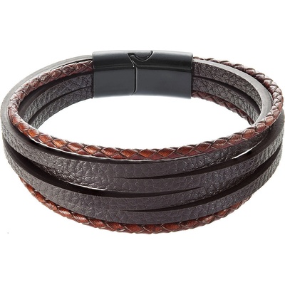 Pavona náramek pánský s koženkovými pásky 43037.3 hnědý