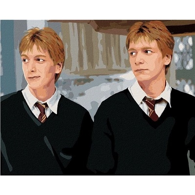 zuty Malování Podle Čísel Fred A George Weasleyovi Harry Potter 40 x 50 Cm Plátno Rám – Sleviste.cz