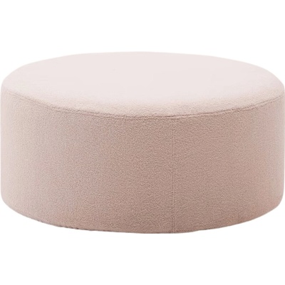 Kave Home Růžový bouclé taburet Kaeli 90 cm