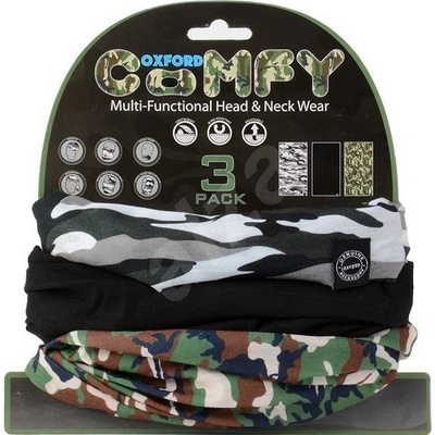 Oxford nákrčníky comfy camo sada 3ks