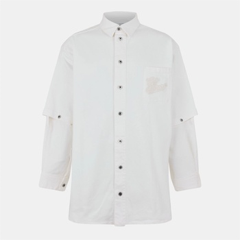 OFF WHITE Men's Relaxed Fit Overshirt - Raw White