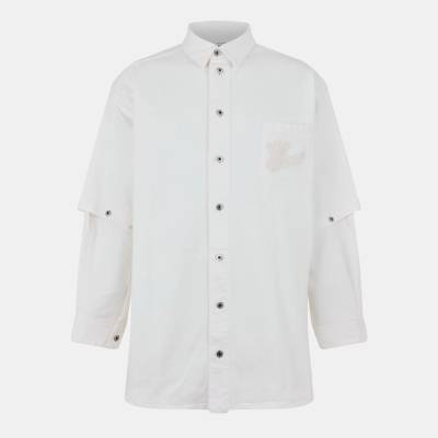 OFF WHITE Men's Relaxed Fit Overshirt - Raw White
