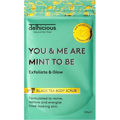 Delhicious Mint Black Tea Body Scrub tělový peeling 100 g
